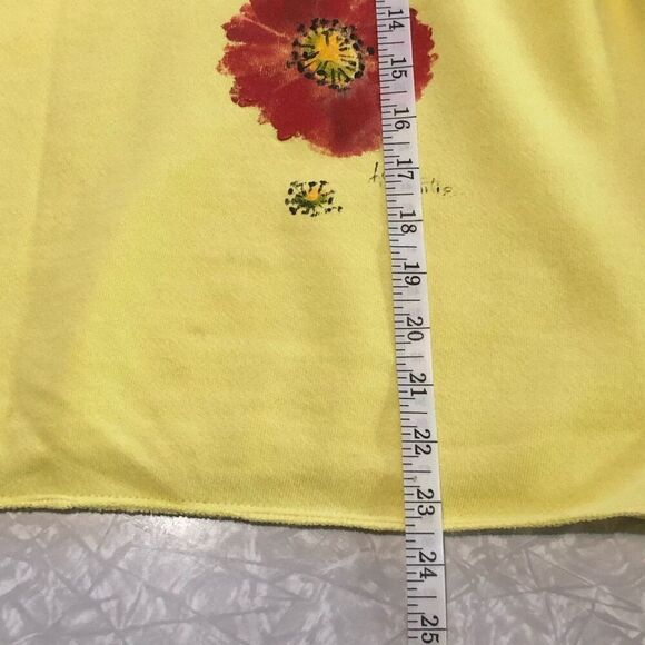 louise contie design hand painted newport beach california yellow crew neck - Picture 13 of 16